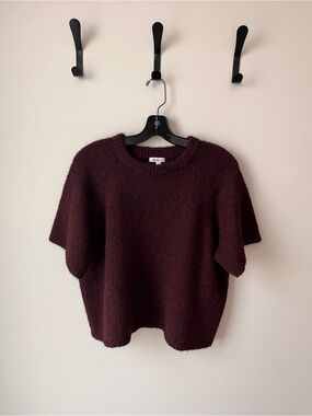 Reitmans Marled Burgundy Short-Sleeve Knit Sweater
Size medium